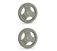 Cast Iron Weight Plates 1" Standard Tri Grip Pairs 2 x 10kg