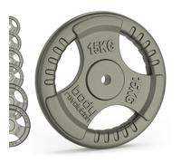 Body Revolution Solid Cast Iron Weight Plates - Set for 1 inch/25mm Barbells and Dumbbells - Strength Training and Body Building Equipment for Men and Women, 0.5kg - 25kg Pairs