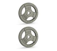 Cast Iron Weight Plates 1" Standard Tri Grip Pairs 2 x 2.5kg
