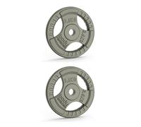 Cast Iron Weight Plates 1" Standard Tri Grip Pairs 2 x 2.5kg