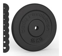 Cast Iron Weight Plates 2 x 15kg Monstershop Black One Size