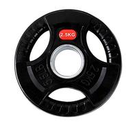 Cast Iron Weight Plates,Rubber-Clad Weight Plates with Handle Design,for Body Building Training Exercise Fitness,Hole Diameter 5cm / Black / 2x2.5KG