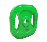 Cast Iron Weight Plates, Rubber Coated Gym Dumbbell Weight Lifting Plate, for Strength Training Bodybuilding Fat Loss/Green / 2x2.5KG