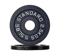 Cast Iron Weight Plates Set 2" Olympic Barbell Home Gym Equipment 1.25kg-25kg Pairs Sets with 5ft-7ft Barbell Strength Training