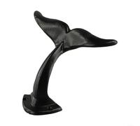 Cast iron whale tail hook for wall mounting, metal construction, for hanging bags, keys, and accessories in entryway, bedroom, or bathroom