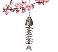 Cast Iron Wind Chimes, Fish Shape Wind Chimes | Fish Bone Temple, Retro Fish Skeleton Wind Bell, Wind Chimes - Vintage Cast Iron Metal Wind Chimes