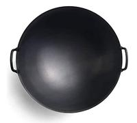 Cast Iron Wok for Stir Frys and Sautees, Heavy Duty Non-Stick Iron Chinese Wok or Stir Fry Skillet, Cookware Oven/Broiler/Grill Safe, Kitchen Deep Fryer, Restaurant Chef Quality,70cm/ 28 inch ( )