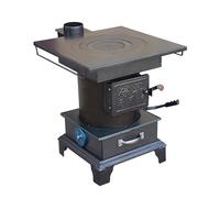 Cast Iron Wood Burning Stove for Indoor Heating and Outdoor Camping Cooking