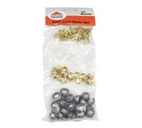Cast Lead Dome Set - Pack of 20 Heavy-Duty Lead Dots with Brass Screws & Washers Premium Roofing & Masonry Fixings for Cladding, Stonework & Lead Flashing Weatherproof, Long-Lasting Lead Fixings
