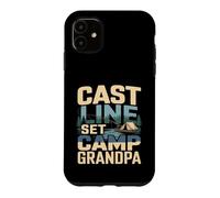 Cast Line Set Camp Grandpa Camping Fishing Case for iPhone 11