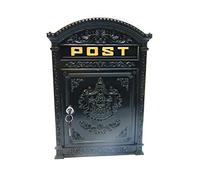 Cast Metal Post Box/Mail Box Wall Mounted Traditional Style - Vintage Green