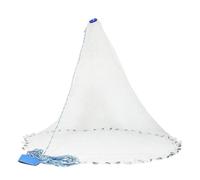 Cast Net 6/8/10/12/16FT Fishing Cast Net Bait Easy Throw Hand Nylon Fish Mesh(2.4M-8FT)