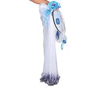 Cast Net, American Saltwater Fishing Cast Net with Heavy Duty Real Zinc Sinker Weights Casting Nets for Bait Fish 5.4Ft Radius