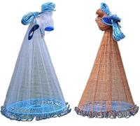 Cast Net Finefish With Big Ring Cast Net Easy Throw Catch Fishing Hand Network Small Mesh Fly(A24)