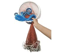 Cast Net Fishing Net Hand Throwing Outdoor Tackle Tool Work Model 180cm-720cm(240)