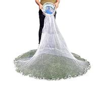 Cast Net Monofilament Nylon Aluminum Ring Hand Throwing Net With Iron Pendant Easy Fishing Equipment Tackle(Diameter 540cm)