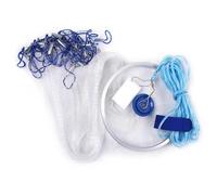 Cast Net Monofilament Nylon Fishing Net Aluminum Ring Style Hand Throw Fish With Iron Pendant 1.8m/7.2m(Diameter 6M)