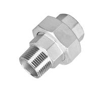 Cast Pipe Fittings Union, DN25 Stainless Steel Female x Male Thread Pipe Fitting Connector Adapter for Home/Industrial/DIY Projects (1 inch)