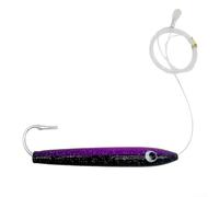 Cast Rigged Cedar Tuna Lure Trolling Pencil Bait with Drag Functionality to Attract Big Gamefish Such as Marlin and Albacore (purple)