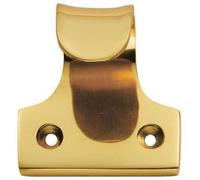 Loops Cast Sash Window Lift 32mm Fixing Centres 48 x 45mm Polished Brass in Metallics Loops Metallics