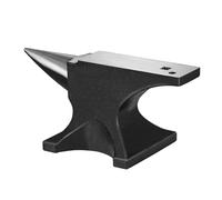 Cast Steel Anvil - 22.9kg Single Horn Blacksmith Tool with Round & Square Hole for Bending & Shaping Metal - Durable and Stable Base for Metalsmithing