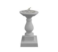 Cast Stone Classic Sundial Garden Stoneware, 3 Colours: Buff, Natural Portland, Charcoal (Bright Chrome Sundial, Charcoal)