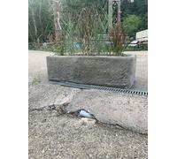 Cast stone leaf trough