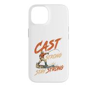 Cast Strong Angler Fly Fishing River Adventure men vintage Case for iPhone 14