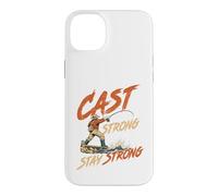 Cast Strong Angler Fly Fishing River Adventure men vintage Case for iPhone 14 Plus