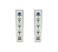 Cast Tec Flag Iris Blue and Ivory Fireplace Tiles