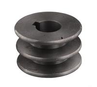 Cast Tool Double Pulley a Type V-Belt Accessories Motor Pulley for Power for Iron for Heavy Duty Dual Slot Structure Suitable Groove for Type a V-Belt Plus Timing Belt (50x31x19mm)