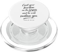 Cast Your Burden On The Lord Psalm 55:22 Faith Strength God PopSockets PopGrip for MagSafe