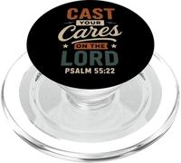Cast Your Cares On The Lord Psalm 55 22 - Vintage Christian PopSockets PopGrip for MagSafe