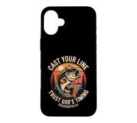 Cast Your Line Trust God's Timing Ecclesiastes 3:1 Case for iPhone 16 Plus