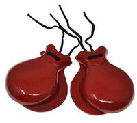 Castagnettes rouges pour adultes 2 paires de castagnettes rouge Castagnettes Castagnettes espagnoles Couleurs espagnoles traditionnelles Espagne Souvenir Cadeau Percussion à main