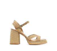Castañer interwoven metallic slingback sandals - Gold 35-36-37-38-39-40-41
