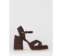 CASTAÑER Valle Braided Raffia and Leather Sandal - Size: 37 - female