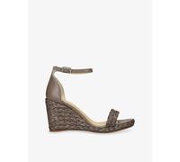 Castaner Womens Castaner Berna Leather Wedge Sandals Taupe Eur 41 / 8 UK Women