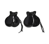 Castanets for Music Practice 2 Pair Spanish Wooden Instruments for Adults, Suitable for Various for OCCASIONS (Black)