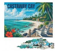 Castaway Cay Bahamas Wooden Picture Puzzle for Adults, 1000 Pieces | A hands-on home pastime - a simple way to organise the image during indoor leisure.