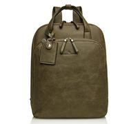 Castelijn & Beerens Carisma backpack RFID leather 40 cm laptop compartment olive