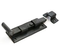 Castelion® 4" Hand Forged Black Wrought Iron Fishtail Straight Bolt