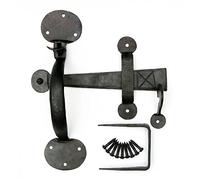 Castelion® 8" Suffolk Thumb Latch : Black Plain Bean Door Latch Forged in Wrought Iron with a Beeswax Finish