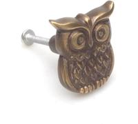 Castelion Aged Brass Owl Cabinet Knob