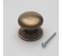 Castelion Antique Brass Finish Bun Cabinet Knob, 45mm