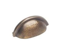Castelion Antique Brass Hammered Concealed Drawer Pull