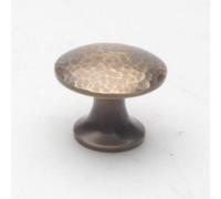 Castelion Antique Brass Hammered Cupboard Knob 37mm