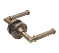 Castelion Antique Brass Knurled Lever On Rose Door Handles