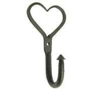 Castelion® Black Wrought Iron Heart Hook