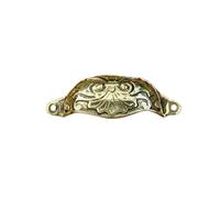 Castelion® Brass Victorian Drawer Pull 11cm (4.3in) | Solid Brass Cup Pull Handles for Cupboards and Furniture | Hand Polished and Unlacquered for Interior Use
